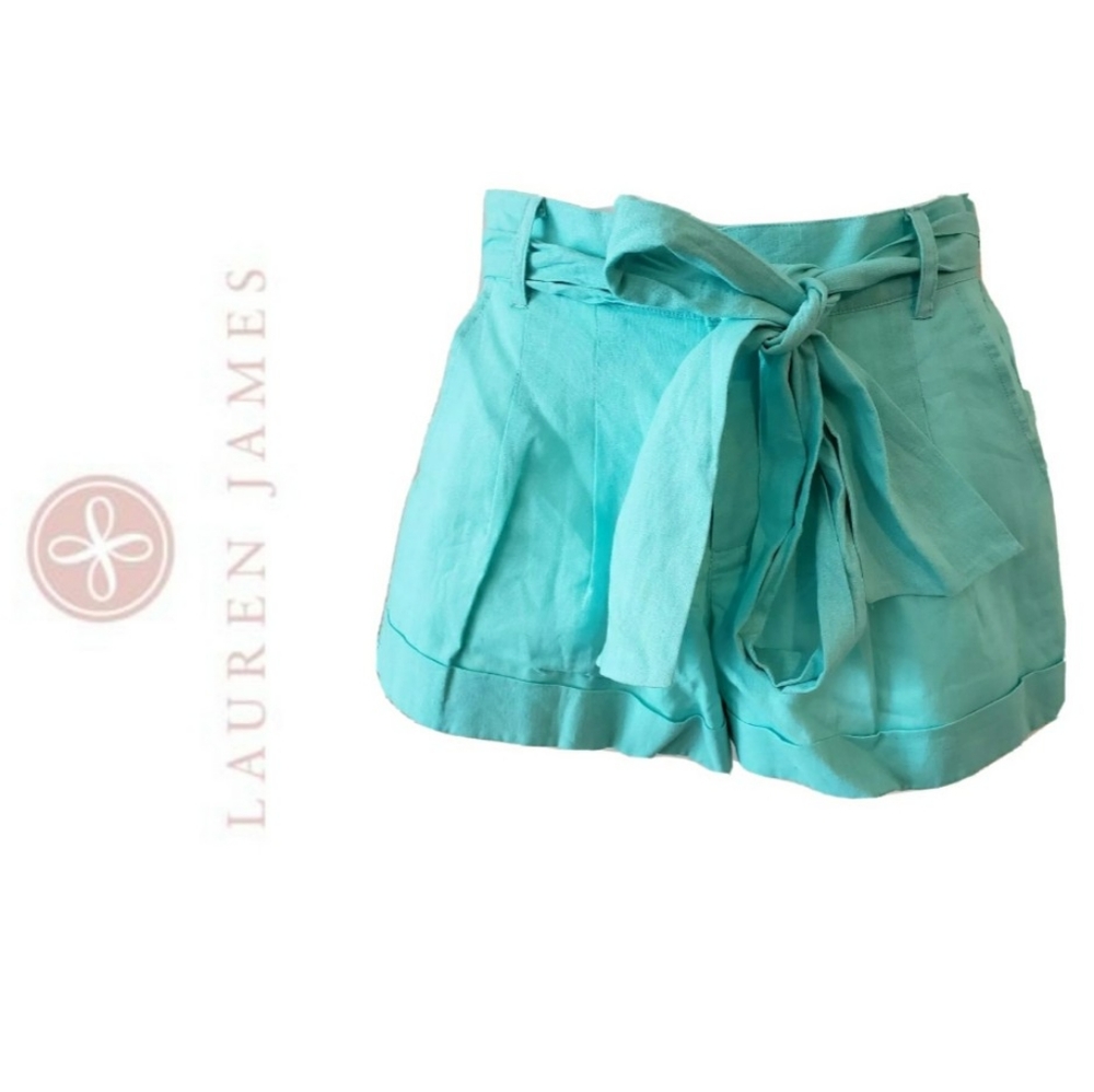 Lauren James Ocean Palm Bow Shorts Size XS
